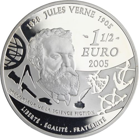 Frankreich-1,5Euro-2005-AGpp-80Jours-Etui