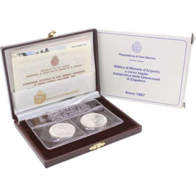 San Marino-500+1000Lire-1987-AGstgl-UniZagreb-Etui