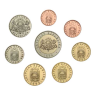 Lettland-1-Santims-2-Lati-Kursmünzen-gemischte-Jahre-2