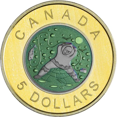 Kanada-5 Dollar-2013-AGpp-Niob-Ice Fishing Father-RS