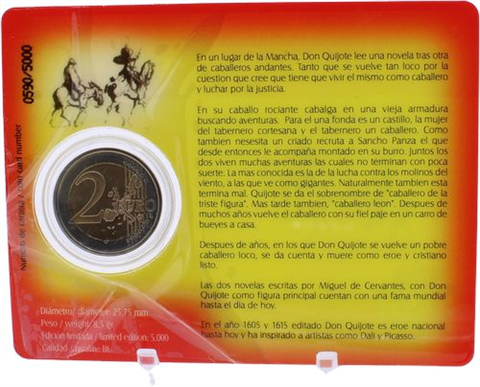 Spanien-2 Euro-2005-bfr-Don Quijote-Coincard-RS