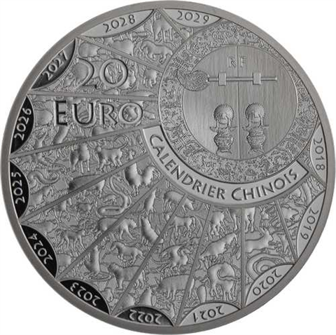 Frankreich-20 Euro-2019-AGpp-Jahr des Schweins-RS