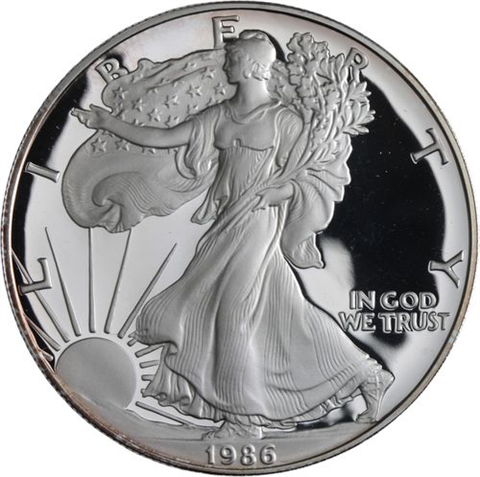 USA-1 Dollar-1986-AGpp-Silver Eagle-RS