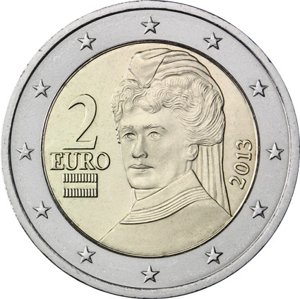 Österreich 2 Euro 2013 Bertha von Suttner