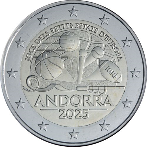 Andorra-2 Euro-2025-Stgl-Spiele Staaten-Coincard-RS