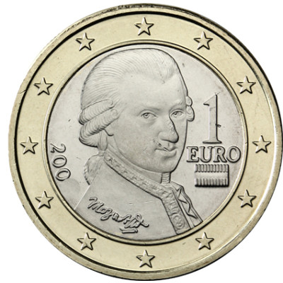 Österreich 1 Euro 2003 bfr. Wolfgang Amadeus Mozart 