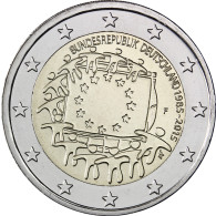 Deutschland 2 Euro 2015 bfr. 30 Jahre Europa Flagge Mzz. F