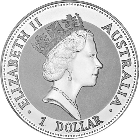 Australien-1-Unze-Silber-1992---1-Dollar-Kookaburra-RS