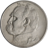 Polen-5 Zloty-1934-AG-Jozef Klemens Pilsulski-RS