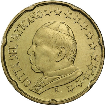 Kursmünzen Vatikan 20 Cent 2002 Stgl.Papst Johannes Paul II Münzkatalog bestellen 