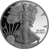 USA-1 Dollar-2021-AGpp-Silver Eagle altes Designe-RS