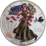 USA-1 Dollar-2011-AGstgl-Silver Eagle-Farbe-Braun-RS