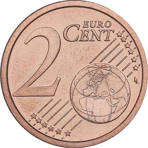 Vatikan Kursmünzen 2 Cent 2004 Stgl. Papst Johannes Paul