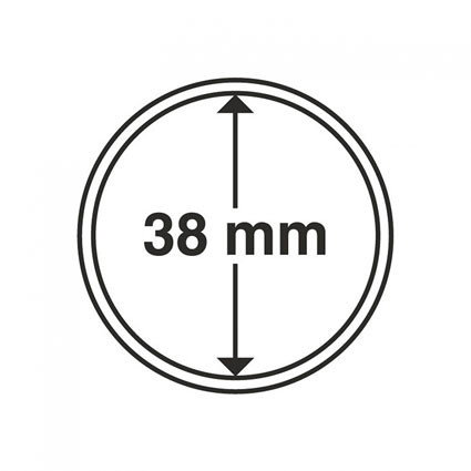 327110 - 10 Münzenkapseln  Innendurchmesser 38 mm 