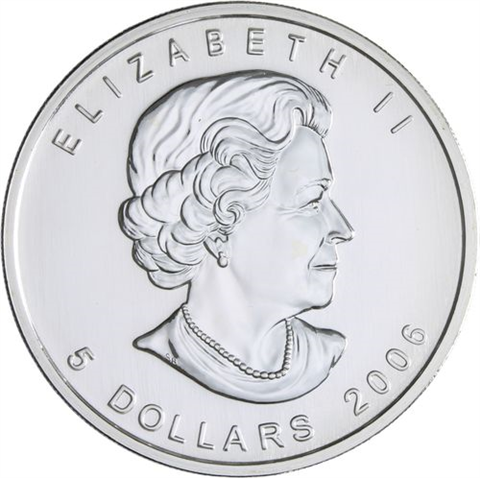 Kanada-5 Dollar-2006-AGstgl-Maple Leaf-Farbe-RS