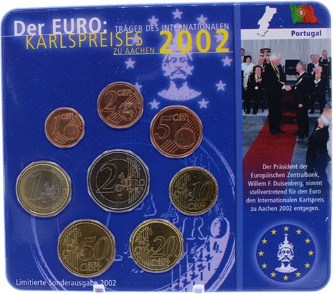 Portugal-3,88 Euro-2002-Stgl-Karlspreis Aachen-RS