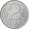 DDR 2 Mark Kursmünzen 1989