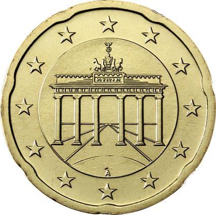 Deutschland 20 Euro-Cent 2014  Kursmünze mit Eichenzweig