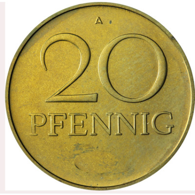  J.1551b DDR 20 Pfennig 1989 A