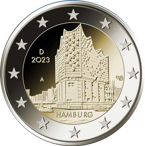 2Euro-Münze-Elbphilharmonie-Hamburg-Deutschland-2023-A