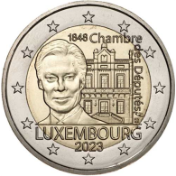 Luxemburg-2Euro-2023-bfr-Abgeordnetenkammer-MzzFüllhorn