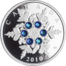 Kanada-20 Dollar-2010-AGpp-Blue Crystal Snowflake-RS