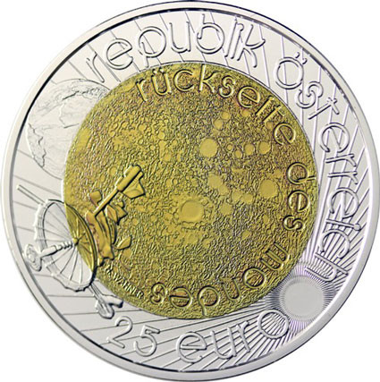Österreich 25 Euro 2009 Hgh Silber Niob - Jahr der Astronomie I