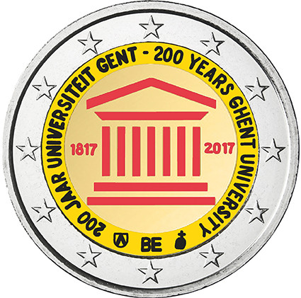 200 Jahre Universität Gent als 2 Euro Sondermünze