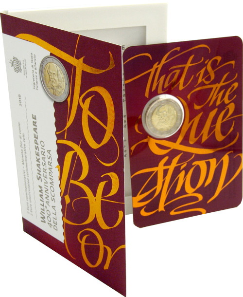 San Marino Shakespeare 2 Euro Gedenkmünze
