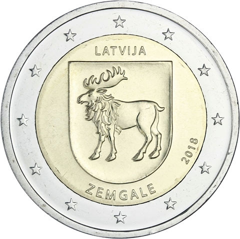 2 Euro Sondermünze Zemgale von 2018