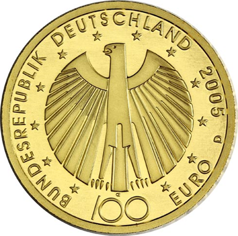 Deutschland 100 Euro 2005 stgl. Fussball-III