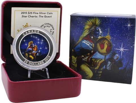 Kanada-25 Dollar-2015-AGpp-The Quest-Farbe-RS