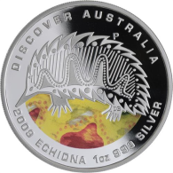 Australien-1 Dollar-2009-AGpp-Echidna-Farbe-RS