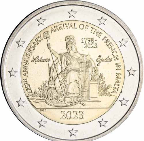 Malta-2Euro-2023-CuNi-Ankunft-der-Franzosen-CC