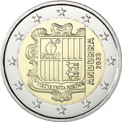 Andorra-2Euro-2023-Staatswappen-RS1