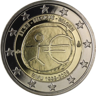 Belgien 2 Euro 2009 PP 10 Jahre WWU - EMU Neu