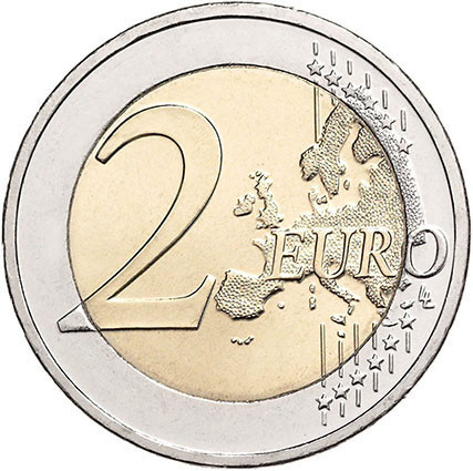2 Euro Burstkrebsforschung Ruban Rose 2017 aus Frankreich 