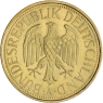 Deutschland-1 DM-1950-2001-bfr-Kursmünze-vergoldet-VS