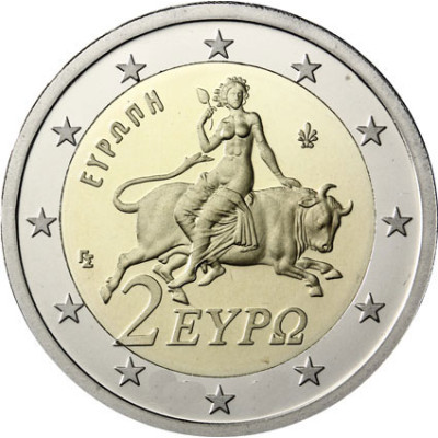 Griechenland 2 Euro 2009 bfr. Europa auf dem Stier