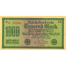 1.000 Mark Reichsbanknote Inflation 