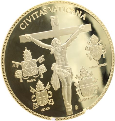 Vatikan-Medaille-2011-CUpp-Benedikt XVI-vergoldet-RS