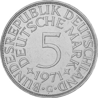 Deutschland 5 DM 1971 G Silberadler
