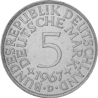 Deutschland 5 DM 1967 D Silberadler