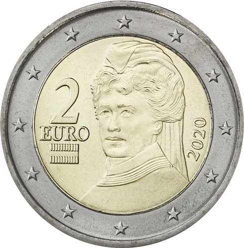 Österreich 2 Euro 2020 bfr. Berta von Suttner