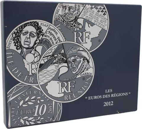 Frankreich-27x10Euro-2012-RegionenDesEuro-Kassette