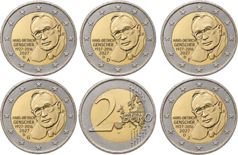 Deutschland-2-Euro-2027-bfr-Hans-Dietrich-Genscher-Komplettsatz-RSVS