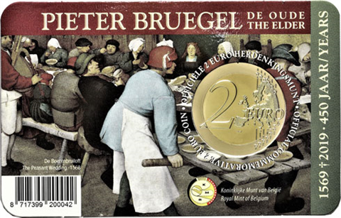 Belgien-2-Euro-2019-Pieter-Bruegel-in-Karte-Stgl-I