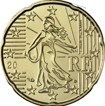 Frankreich 20 Cent 2003 bfr. Säerin