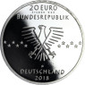 BRD 20 Euro 2018 Silber Stgl. 100. Geb. Ernst Otto Fischer 