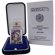 Vatikan-25Euro-2022-AGpp-Teresa-Etui